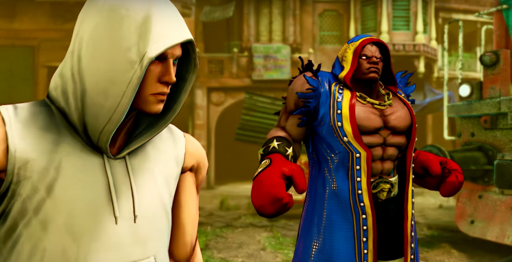 Ed (left) as seen with Balrog in Street Fighter V's Cinematic Story Mode