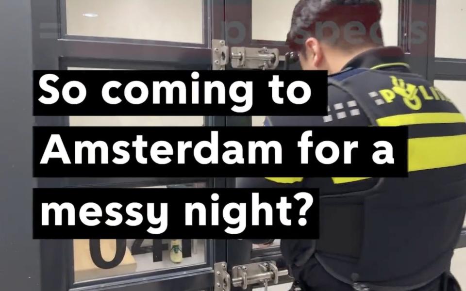 The Dutch are trying to discourage drunken British hen parties wreaking havoc in Amsterdam with a series of scathing adverts