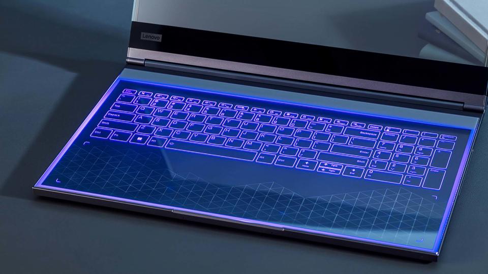 Lenovo ThinkBook Transparent Laptop keyboard.