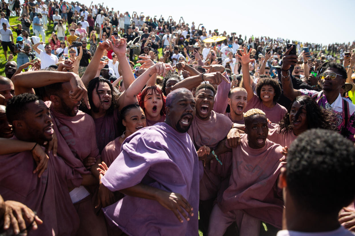 Kanye West's Easter Sunday Service during Weekend 2 of the Coachella Valley Music and Arts Festival in 2019. (Photo: Kent Nishimura / Los Angeles Times via Getty Images)