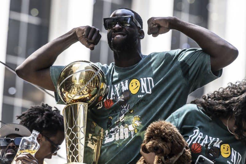 Golden State Warriors forward Draymond Green won four championships through his first 11 seasons with the franchise. File Photo by Terry Schmitt/UPI