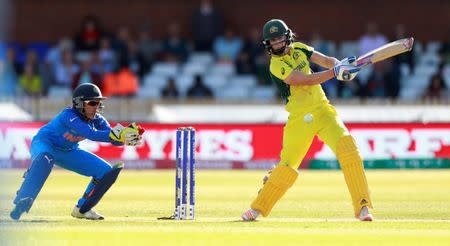 Cricket - Australia vs India - Women's Cricket World Cup Semi Final - Derby, Britain - July 20, 2017 Australia's Ellyse Perry in action Action Images via Reuters/Jason Cairnduff