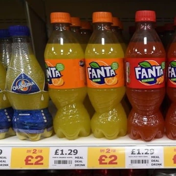 Closeup of Fanta