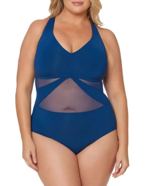 Plus Don't Mesh With Me Mio One-Piece Strappy Swimsuit