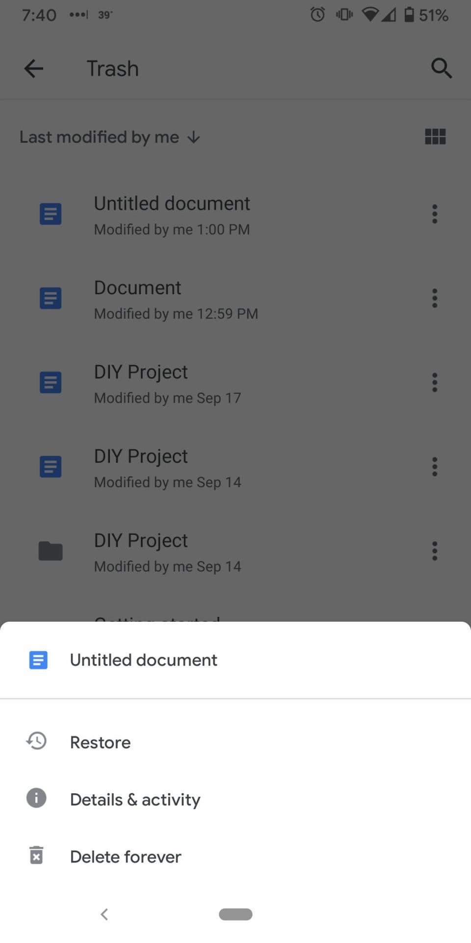 How to delete file Google Drive 6