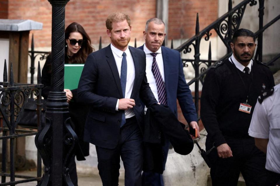 Harry’s lawyers previously told the court that he was “singled out” and treated “less favorably” in the decision to change of his security. REUTERS