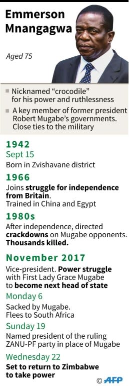 Profile of Emmerson Mnangagwa, who is to be sworn in as Zimbabwe's president on Friday