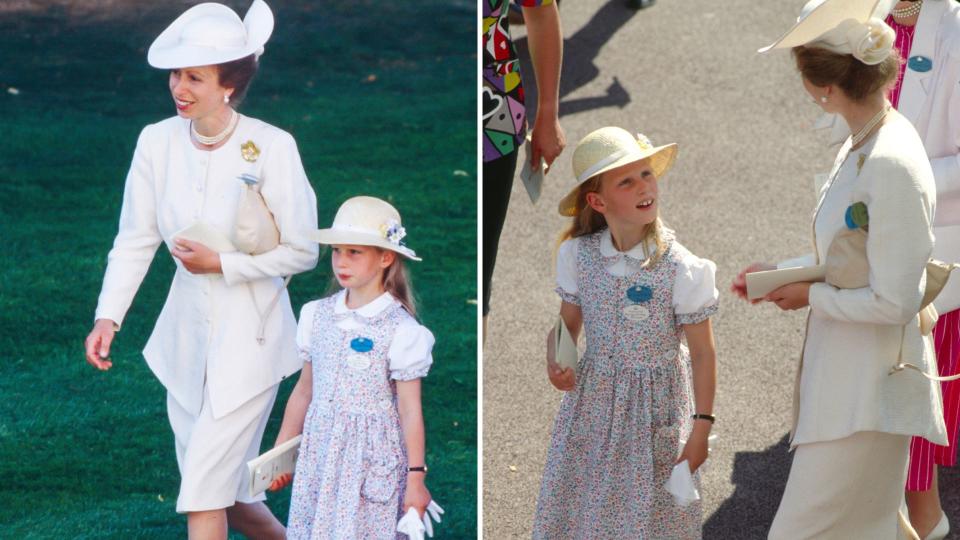 Princess Anne and Zara Tindall at Royal Ascot, 1989