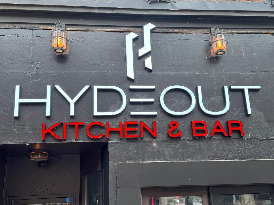 The new sign went up this week outside Hydeout Kitchen & Bar, located at 201 S. High St. near Columbus Commons.