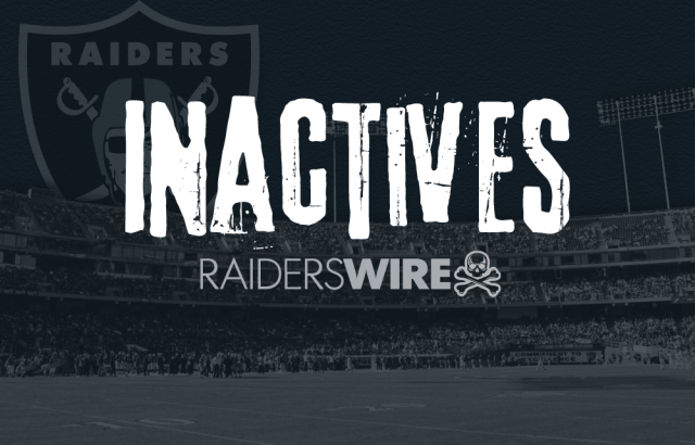 Las Vegas Raiders Week 13 Inactives vs. Los Angeles Chargers