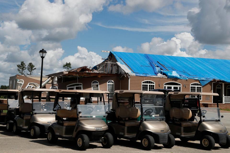 The Black Creek Golf Club has a fleet of new golf carts after the tornado destroyed the golf cart shed damaging the carts.