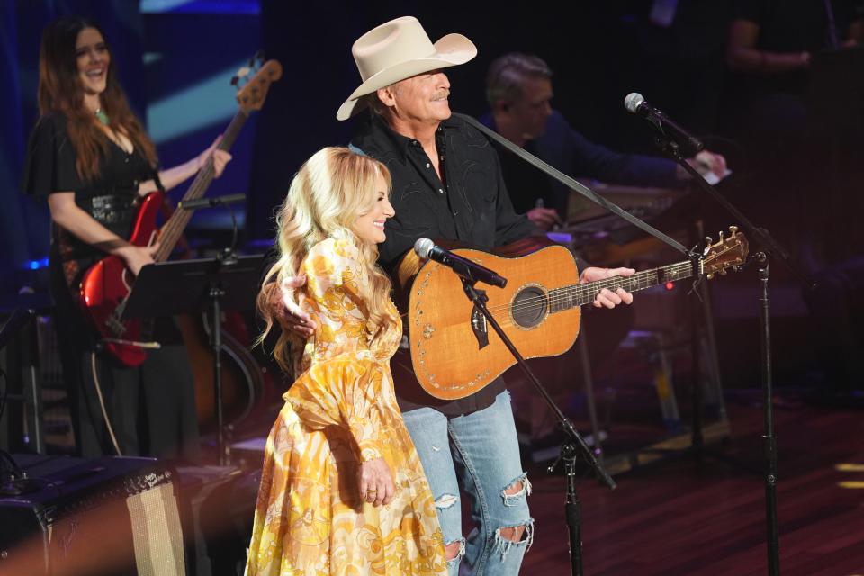 Lee Ann Womack and Alan Jackson perform during the 14th annual Academy Of Country Music Honors at Ryman Auditorium on Aug. 25 in Nashville.