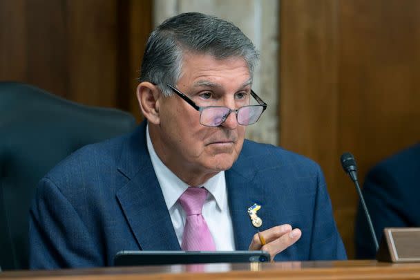 PHOTO: Sen. Joe Manchin chairs a hearing of the Senate Energy and Natural Resources Committee on the health of the electrical power grid, at the Capitol, June 1, 2023. (J. Scott Applewhite/AP)