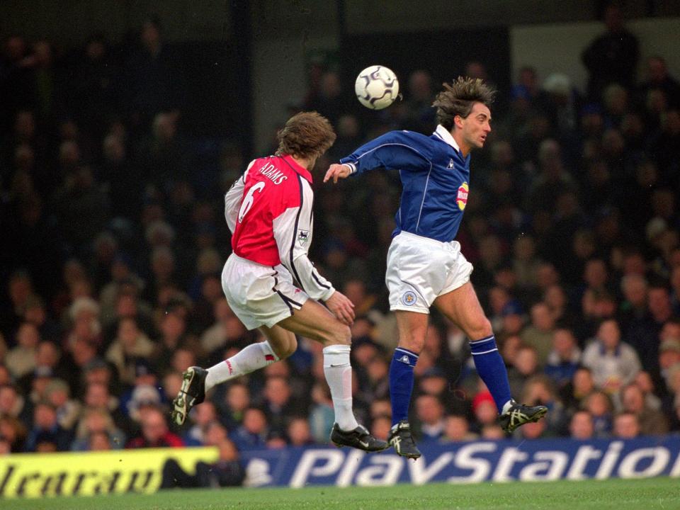 Roberto Mancini during his days at Leicester (Getty)