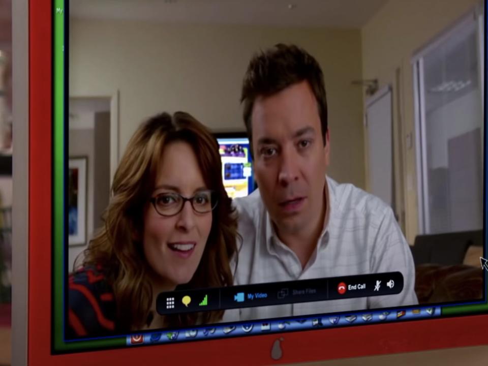 Tina Fey and Jimmy Fallon on "iCarly."