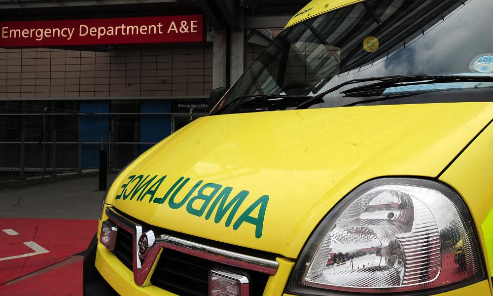An ambulance outside an A&E department