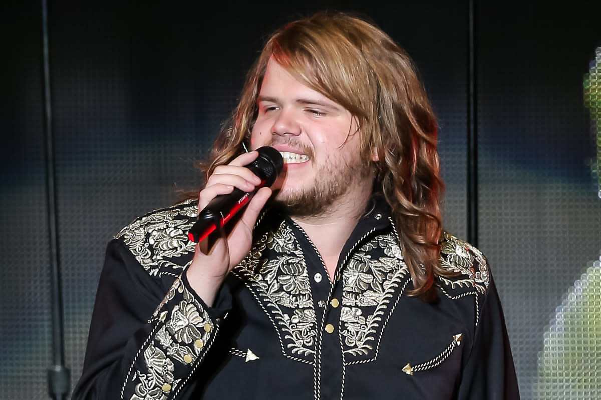 Season 13 winner Caleb Johnson performs at "American Idol" Live! at The Greek Theatre on Aug. 14, 2014, in Los Angeles.<p>Chelsea Lauren/Getty Images</p>