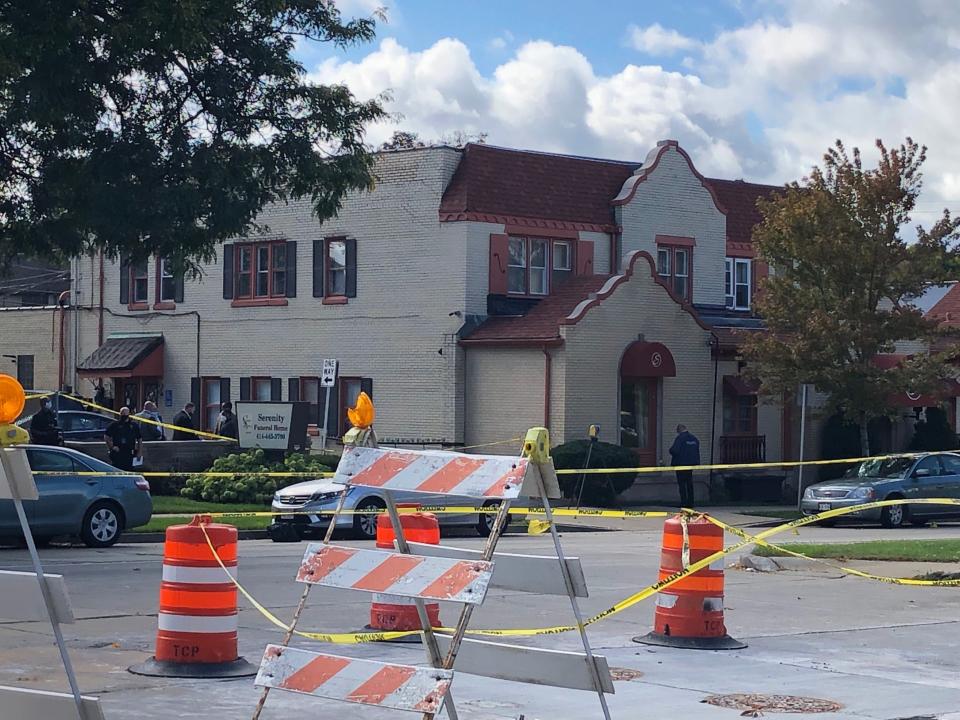 A car pulled up to a crowd of around 100 mourners gathering for a funeral at Serenity Funeral Home 4217 W. Fond Du Lac on Milwaukee's north side and opened fire Wednesday, wounding seven people.