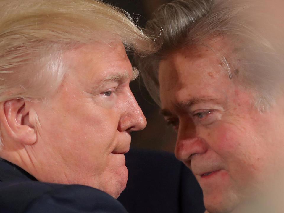 Bannon before House Intelligence Committee over Trump-Russia links amid escalating war with President