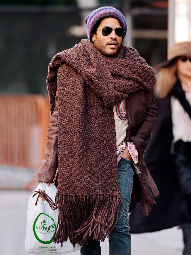 One Memorable Look: The Scarf Mr Lenny Kravitz “Cannot Escape