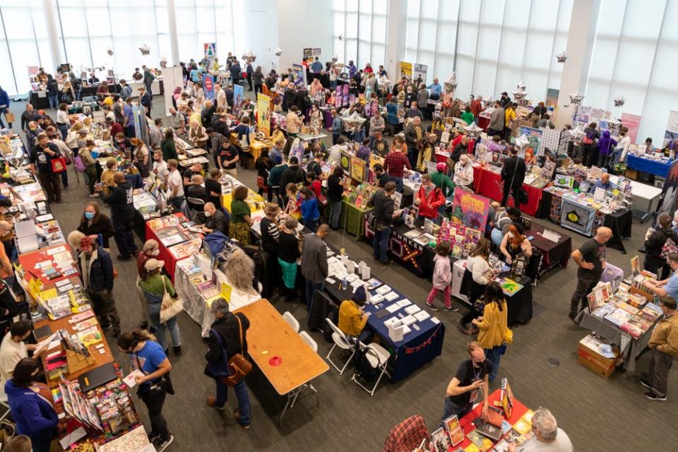 Attendees gather at a previous Cartoon Crossroads Columbus expo.