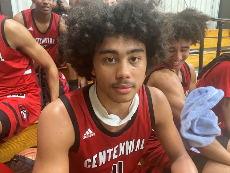 Corona Centennial's Kylan Boswell on May 10, 2021.