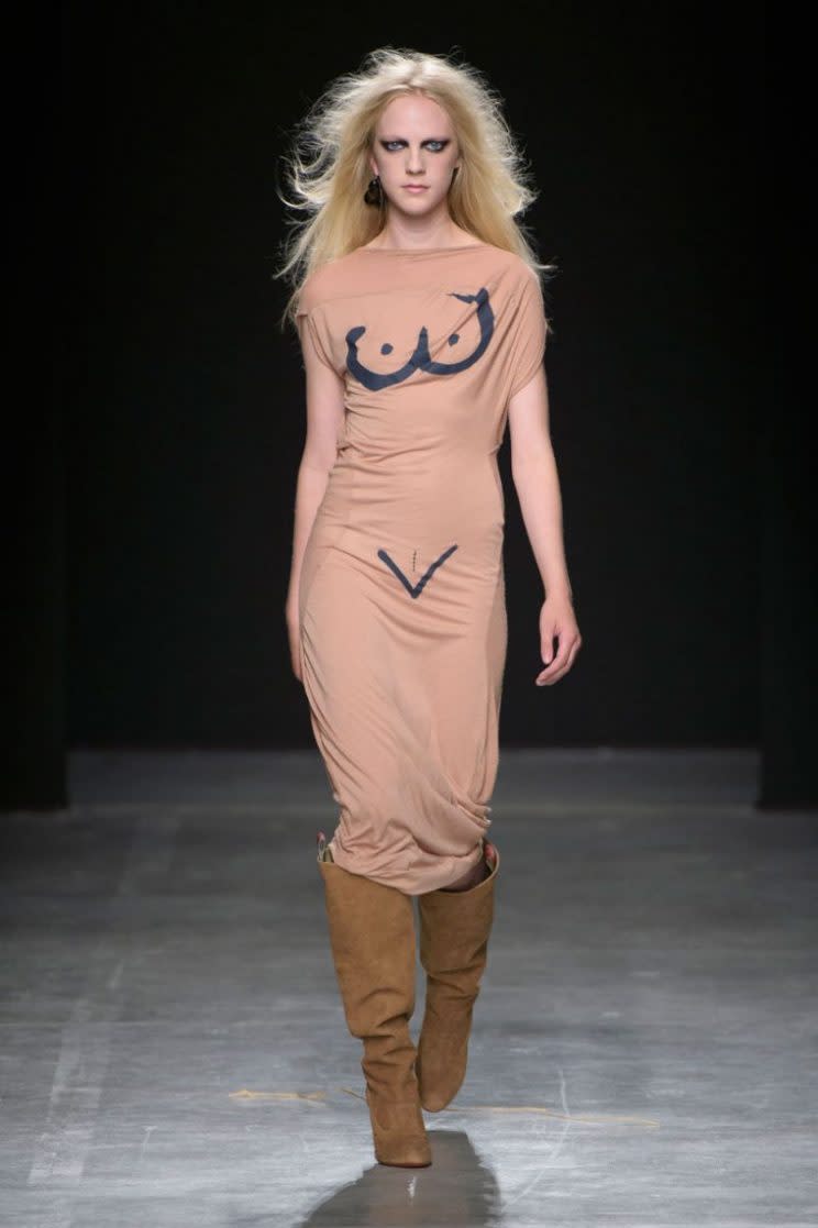 Vivienne Westwood's vagina-print dress (Photo: TK)