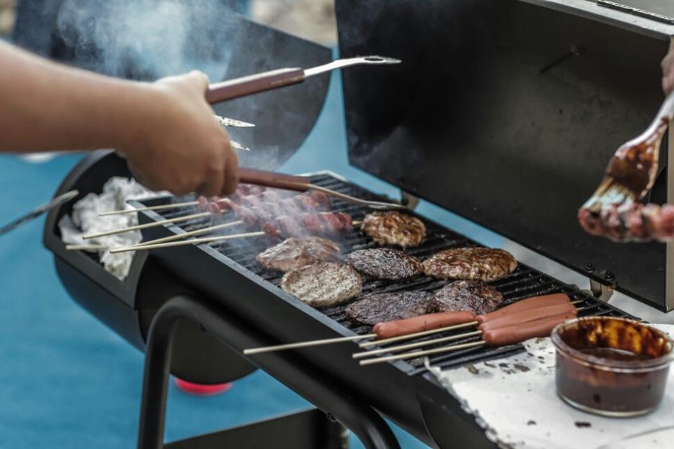 man barbecuing 