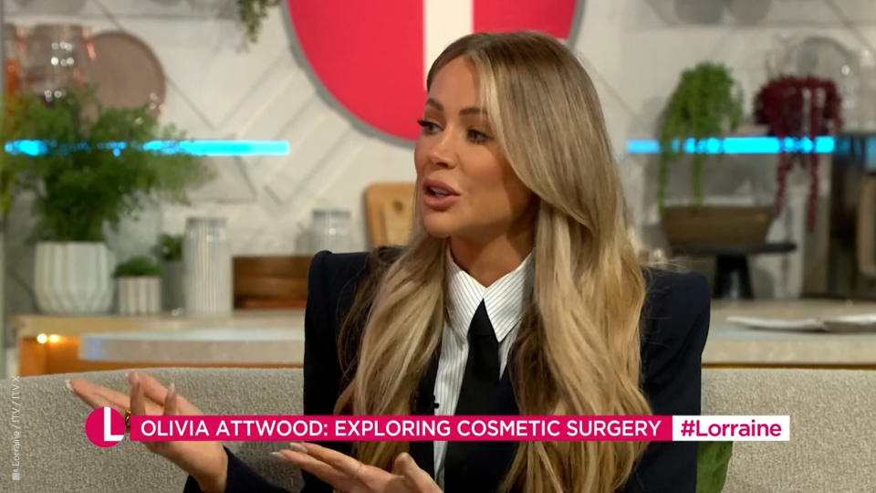 Olivia Attwood appeared on Lorraine. (ITV screengrab)