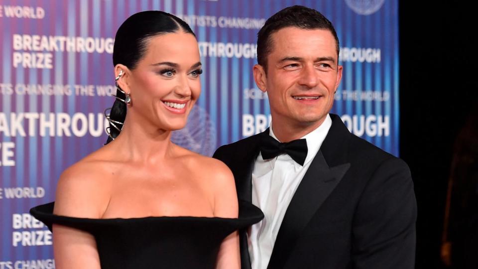 PHOTO: Katy Perry and Orlando Bloom attend the 10th Breakthrough Prize Ceremony, Apr. 13, 2024, in Los Angeles. (Jordan Strauss/Invision/AP)