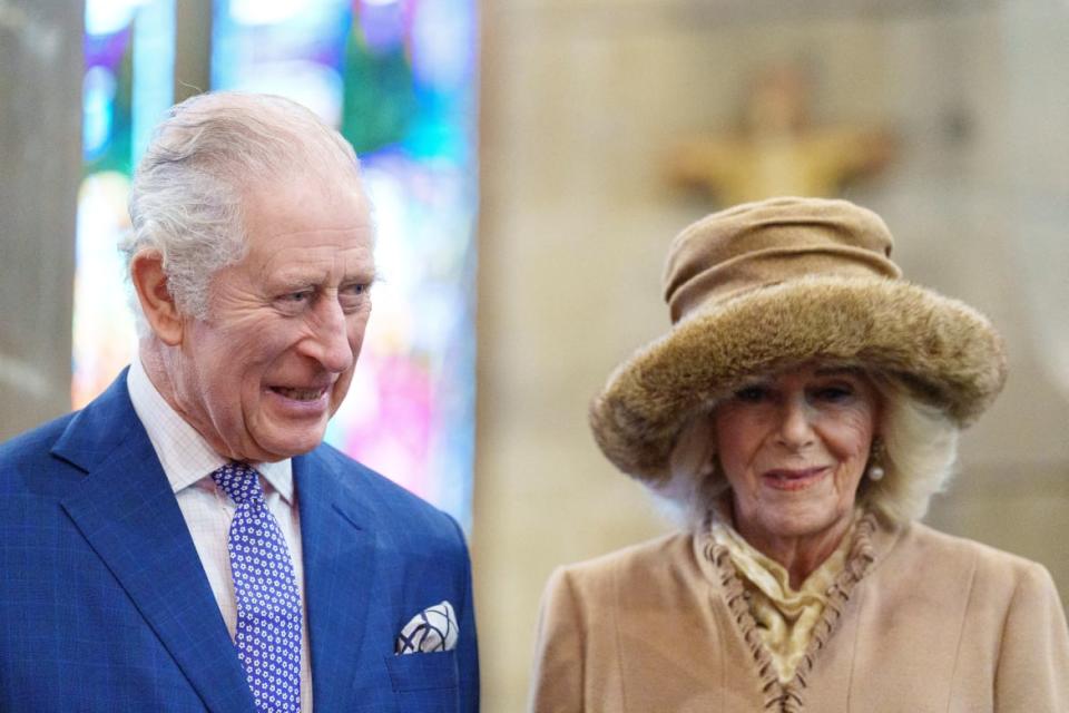 <div class="inline-image__caption"><p>Britain's King Charles and Camilla, Queen Consort attend a celebration at St Giles' Church to mark Wrexham becoming a City during their visit to Wrexham on December 09, 2022 in Wrexham, Wales, Britain.</p></div> <div class="inline-image__credit">Dominic Lipinski/Pool via REUTERS/File Photo</div>