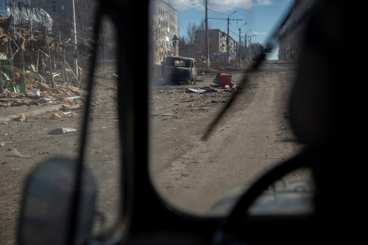 Ukrainian forces are still trying to hold out in some areas of the devastated city  (Reuters)