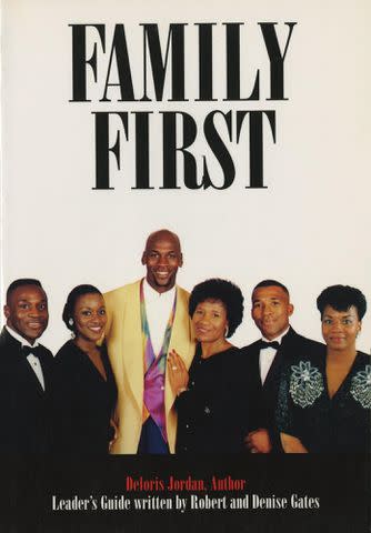 <p>Deloris Jordan</p> Michael Jordan and his siblings on the cover of 'Family First'