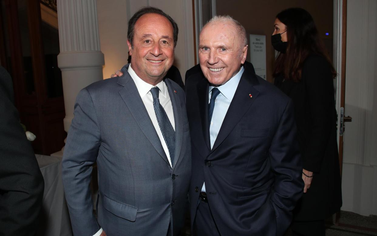 Francois Hollande and Francois Pinault at the opening of the Bourse de Commerce - Getty Images 