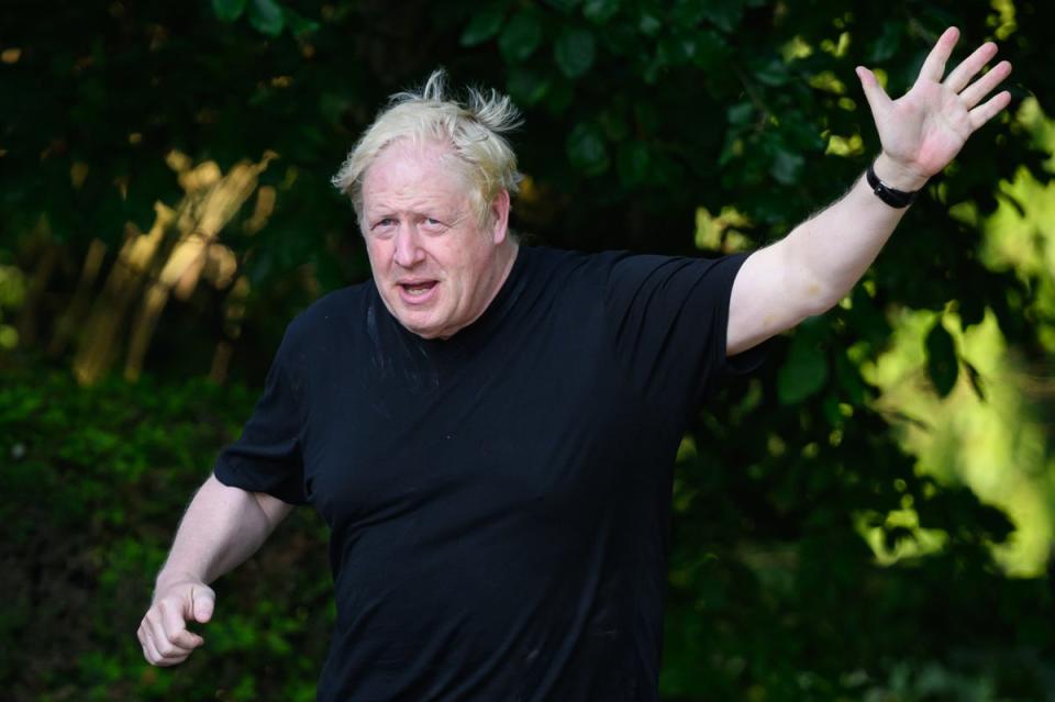 Boris Johnson is seen on his morning run on June 15 ahead of the publication of the report (Getty Images)