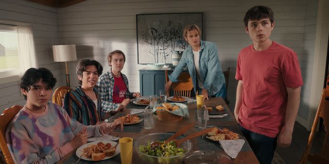 <p>Courtesy of Netflix</p> My Life with the Walter Boys. (L to R) Isaac Arellanes as Isaac, Myles Perez as Lee, Connor Stanhope as Danny, Noah LaLonde as Cole and Ashby Gentry as Alex in episode 101 of My Life with the Walter Boys.