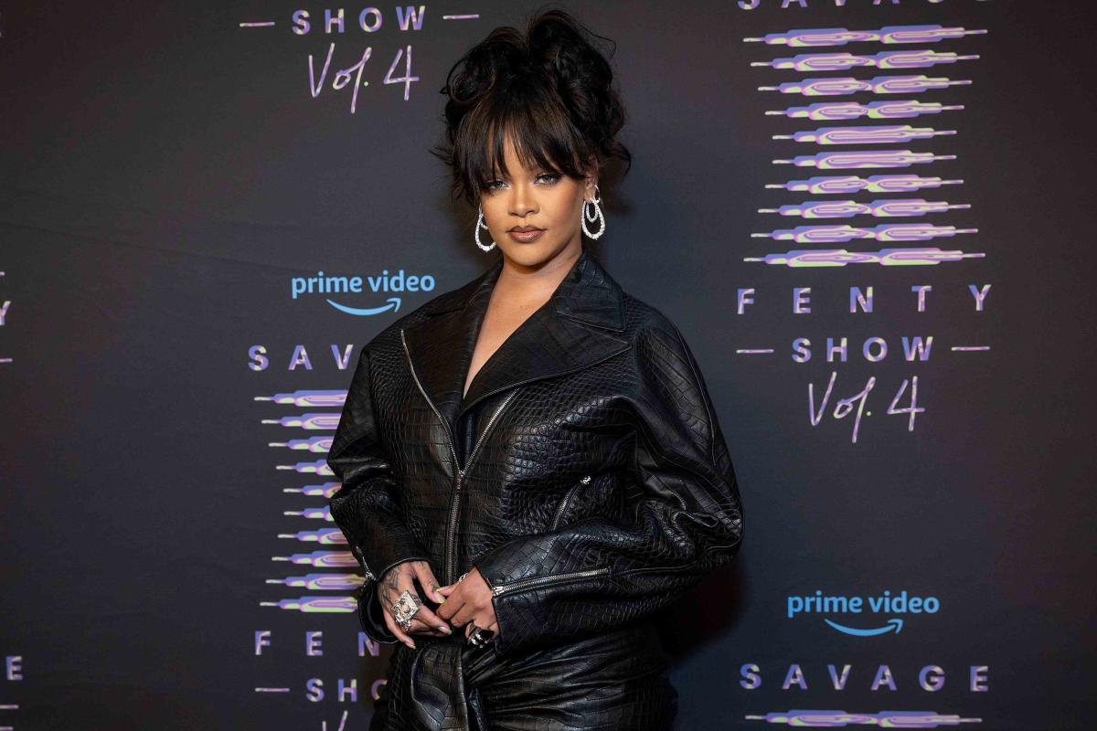Pregnant Rihanna bares baby bump for Savage X Fenty shoot in