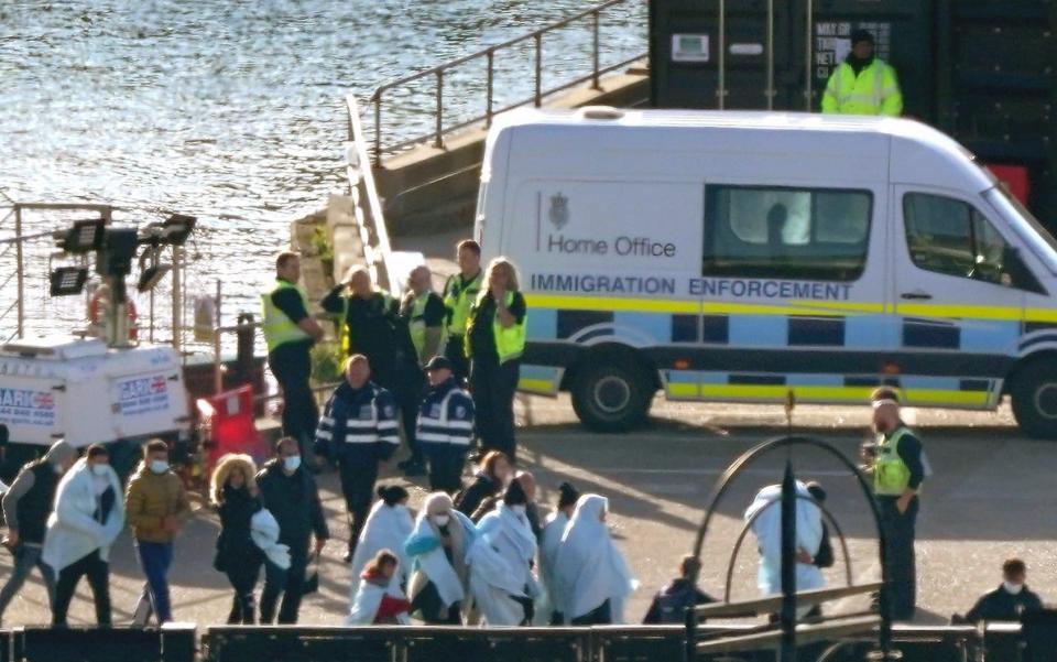 Border Force migrants Dover - Gareth Fuller/PA Wire