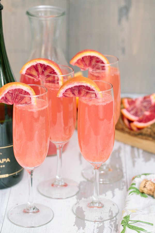 Lemonade Mimosa with Blood Orange