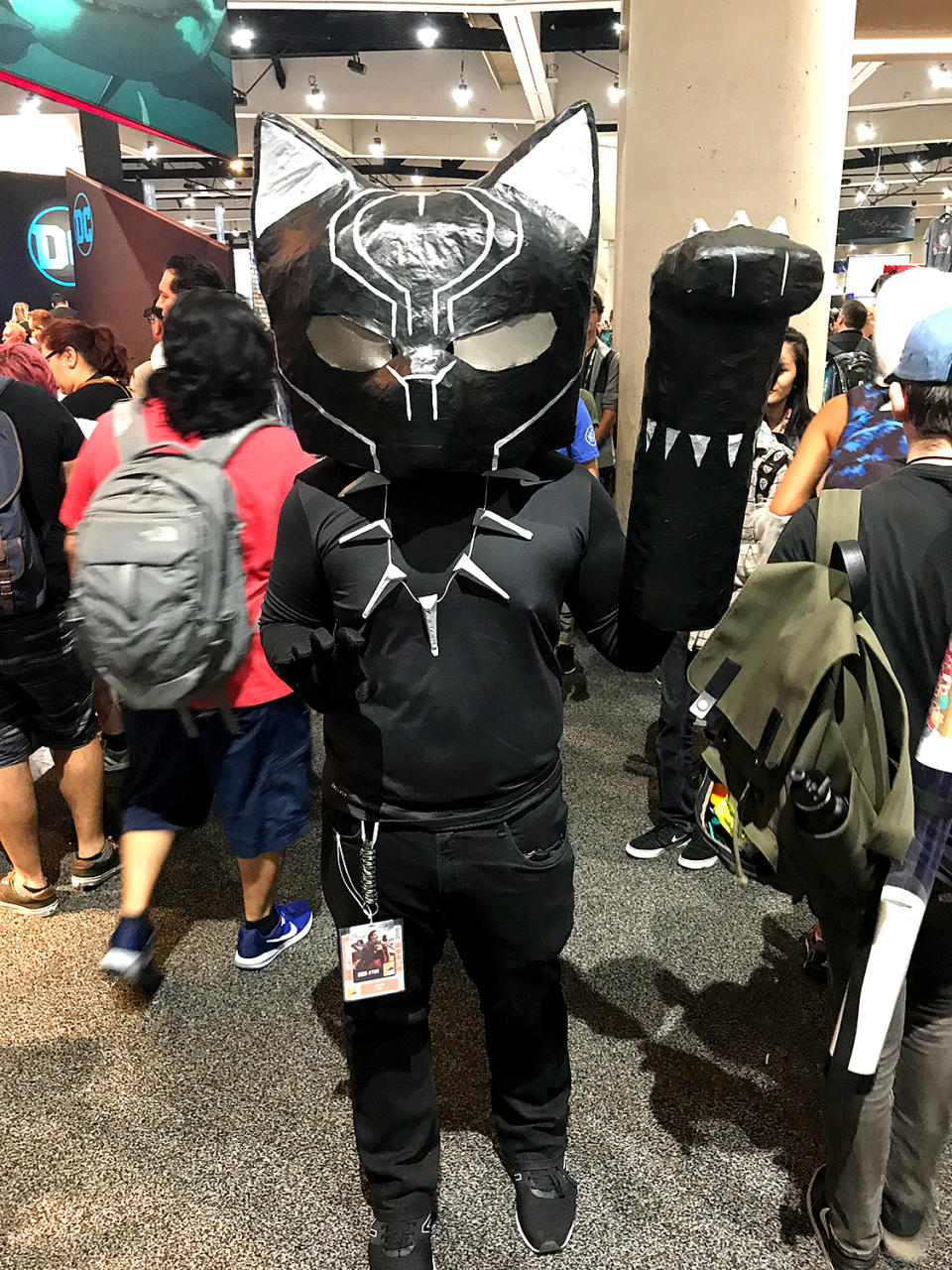 <p>Cosplayer dressed as <i>Black Panther</i> at Comic-Con International on July 21, 2018, in San Diego. (Photo: Angela Kim/Yahoo Entertainment) </p>