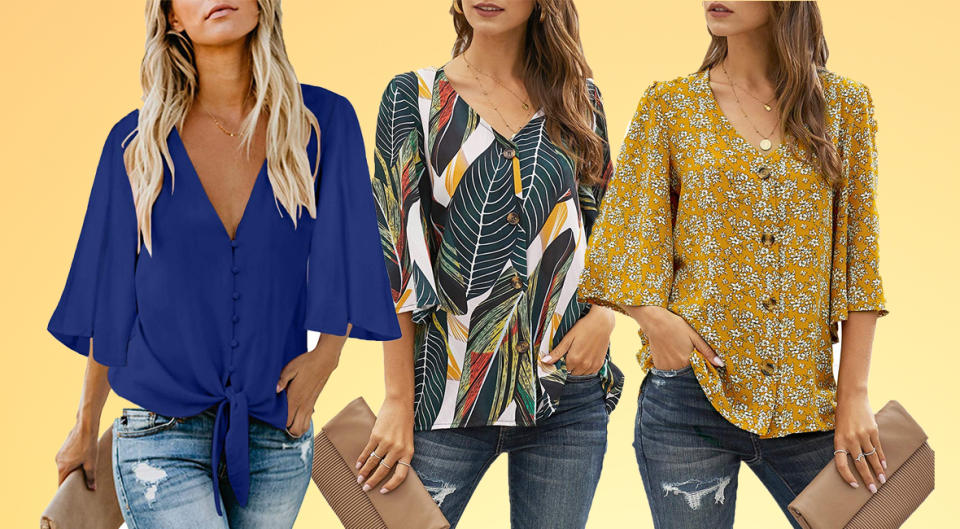 Each one of these blouses has its own unique twist. (Photo: Amazon)