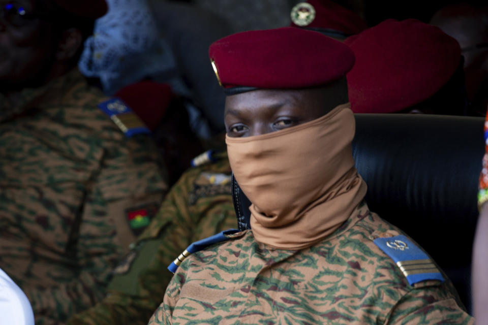 Burkina Faso coup leader Capt. Ibrahim Traore participates in a ceremony in Ouagadougou, Oct. 15, 2022. Elections, coups, disease outbreaks and extreme weather are some of the main events that occurred across Africa in 2022. Experts say the climate crisis is hitting Africa “first and hardest.” Kevin Mugenya, a senior food security advisor for Mercy Corps said the continent of 54 countries and 1.3 billion people is facing “a catastrophic global food crisis” that “will worsen if actors do not act quickly.” AP Photo/Kilaye Bationo)