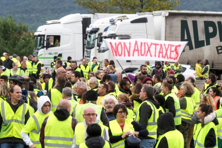 The 'yellow vests' movement erupted last month on social media with calls for blockades of roads and highways