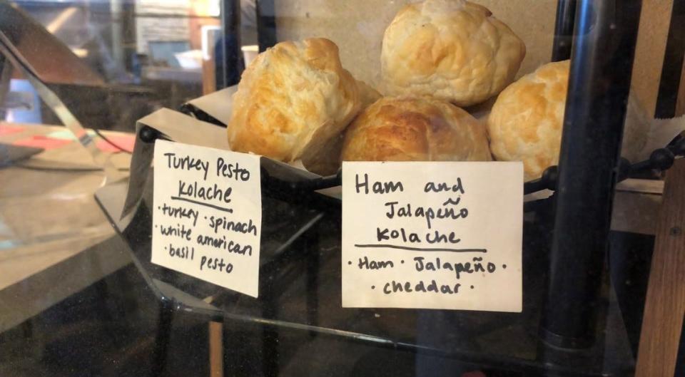 The Crooked Cup's in-house bakery churns out fresh kolaches daily in the heart of Old Town Fort Collins.