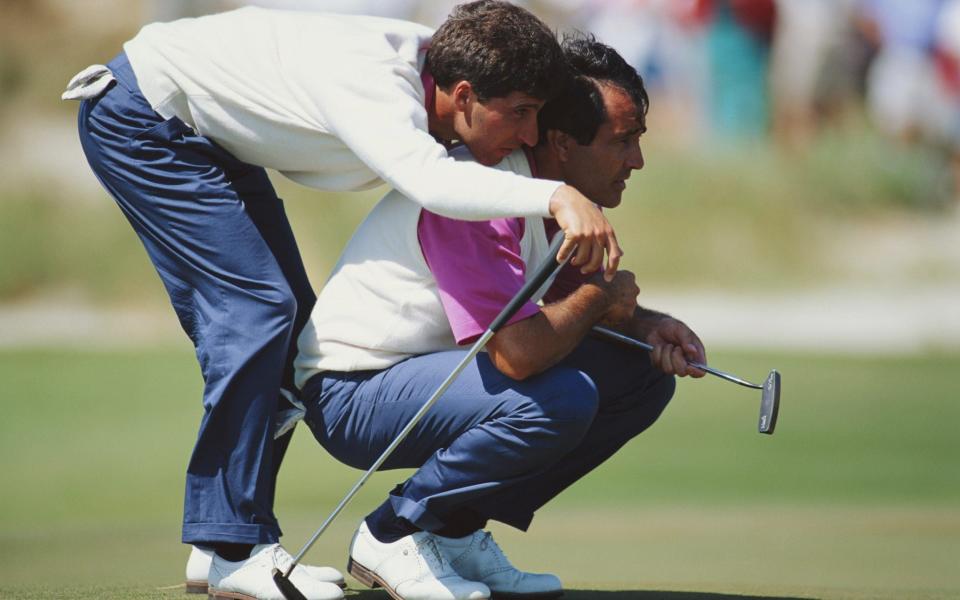 Joséé  Maria Olazábal y Seve Ballesteros en la Ryder Cup 1991 - Ryder Cup 2023: Fecha, sede, formato y horario