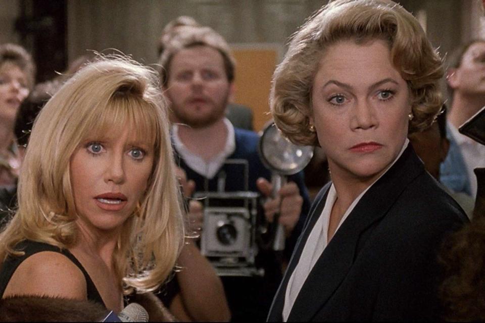 <p>POLAR ENTERTAINMENT CORPORATION</p> Suzanne Somers and Kathleen Turner in 