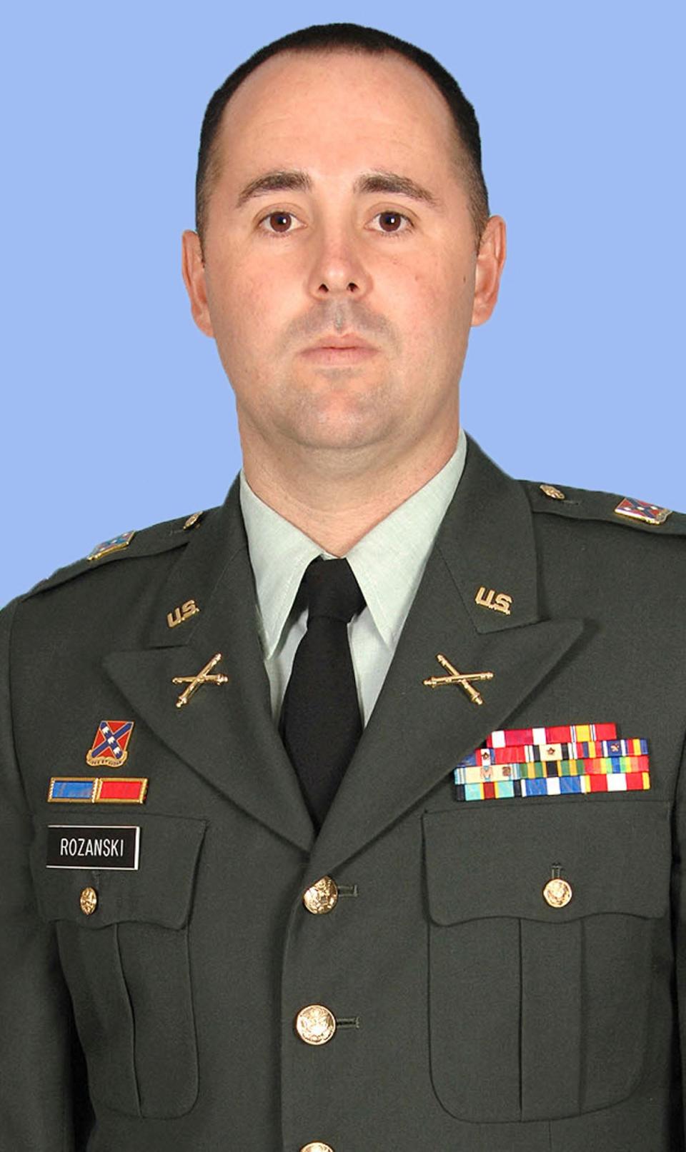 Ohio National Guard Capt. Nicholas Rozanski. The U.S. Defense Department says Rozanski was among three members of the same Columbus-based National Guard unit killed in an attack in Faryab province in Afghanistan.