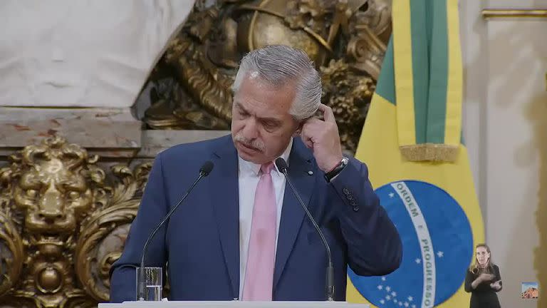 El furcio de Alberto Fernández en la conferencia de prensa junto a Lula da Silva