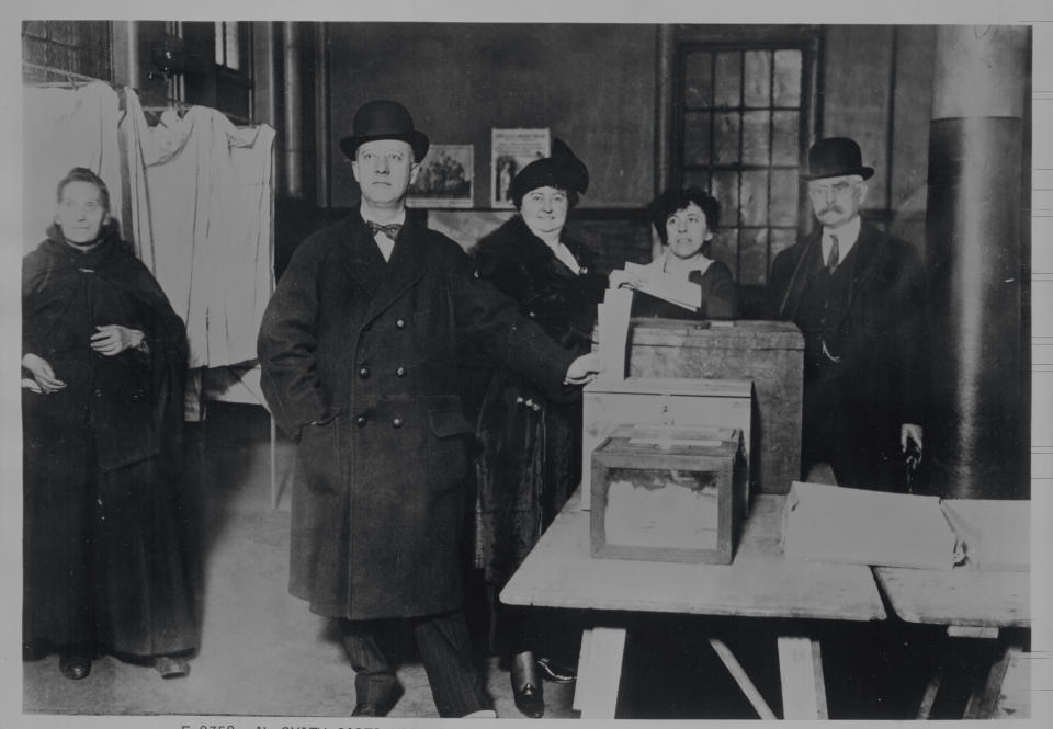 Democrat Alfred E. Smith casts his ballot in his first gubernatorial race, 1918. (Getty Images)