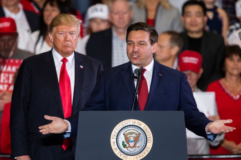 Donald Trump and Ron DeSantis